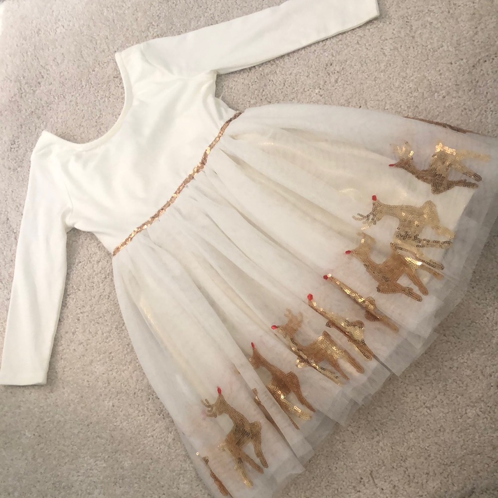 Zunie reindeer dress girls size 5